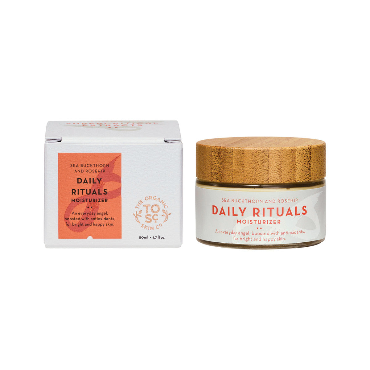 The Organic Skin Co Organic Daily Rituals Moisturiser Sea Buckthorn and Rosehip 50ml