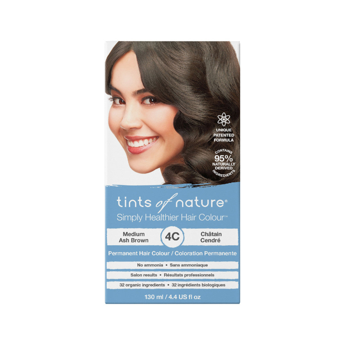 Tints of Nature Permanent Hair Colour 4C (Medium Ash Brown)