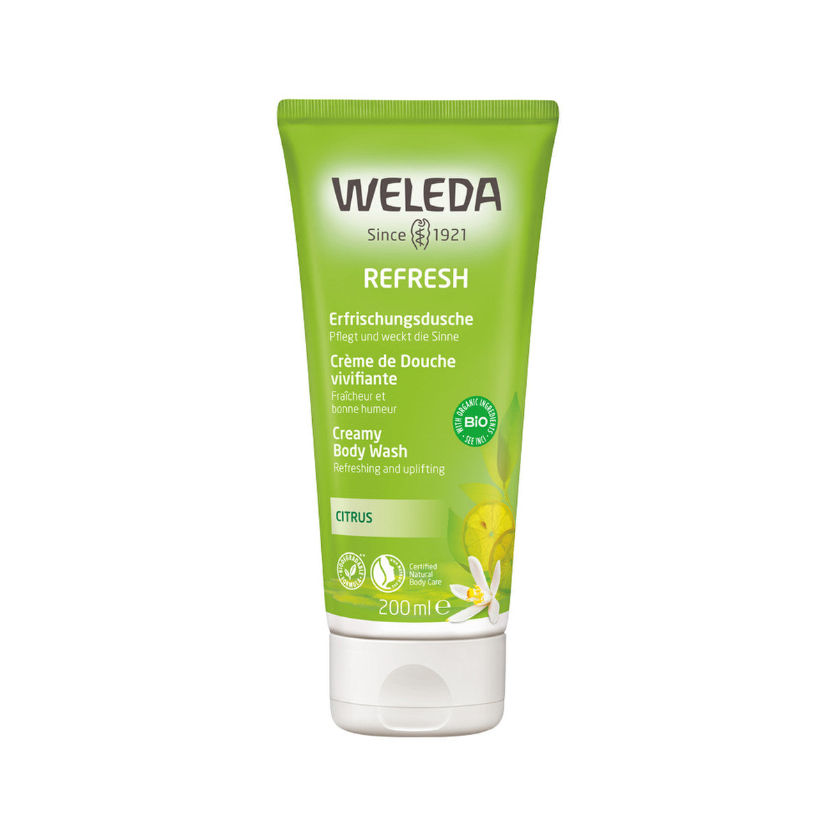 Weleda Organic Creamy Body Wash Refresh (Citrus) 200ml